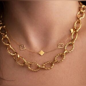 Chunky Link Chain Necklace 18k Gold Plated